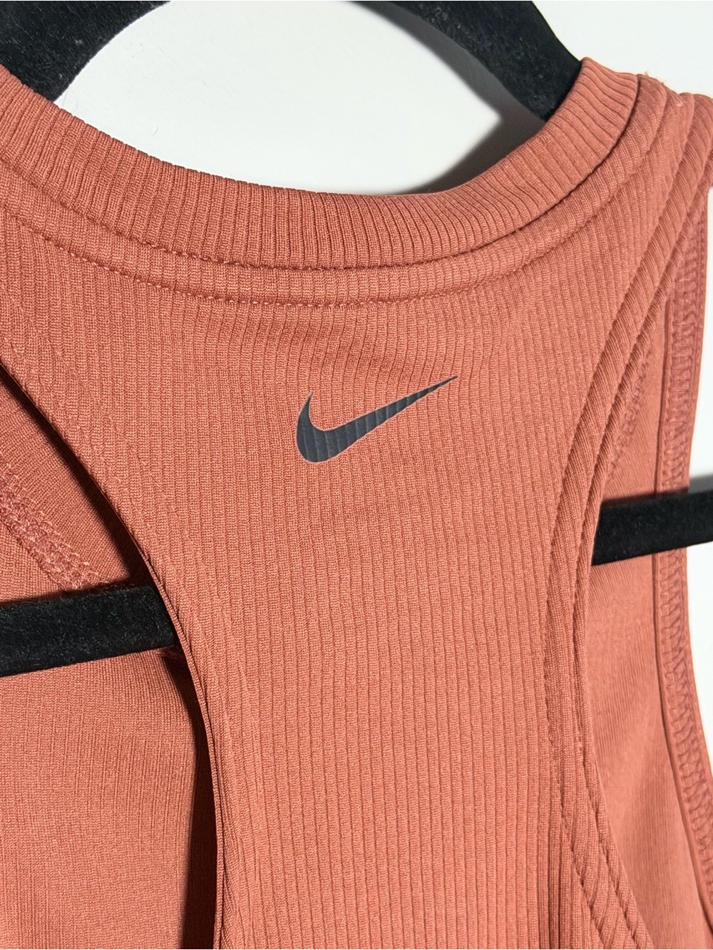Nike Women’s Rust-Colored High Neck Training Racerback Tank - Picture 4 of 6